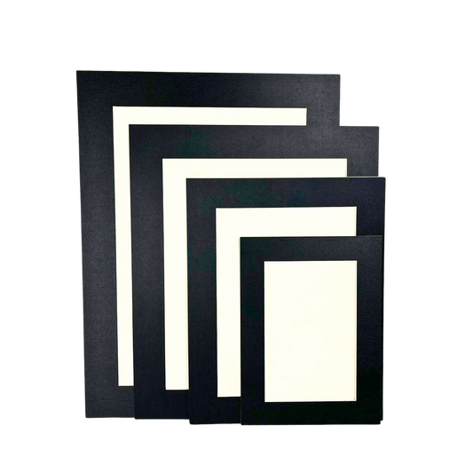 Rectangular Mounted Paper Photo Frame(Black) - 黑色長方形裱畫紙畫框