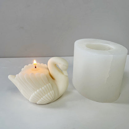 Swan Candle Holder Mold 天鵝燭台模具