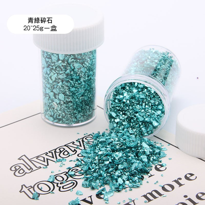 Turquoise Decorative Rubble for Resin 青綠色金属裝飾碎石