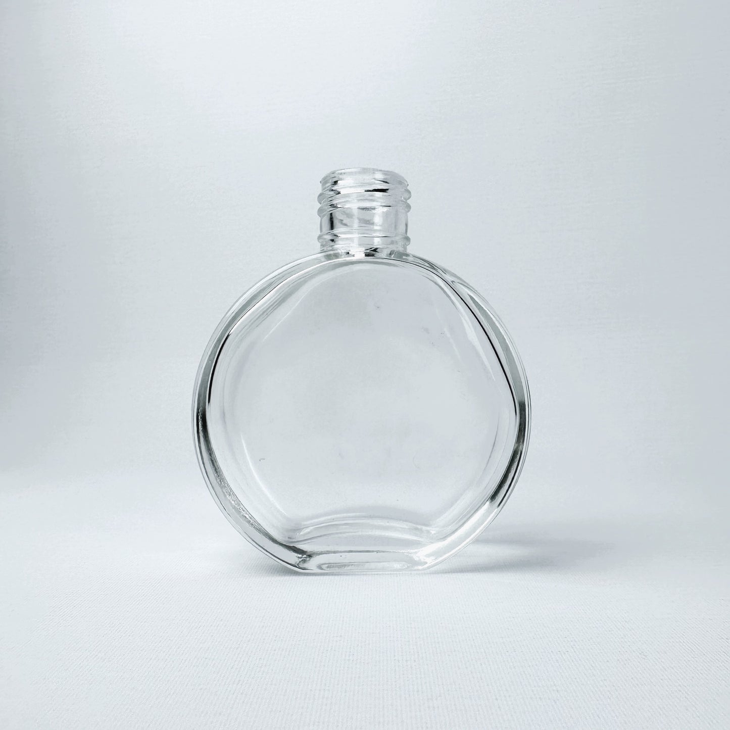 70ml Flat Circle Diffuser Glass bottle 扁圓形玻璃擴香瓶 (連蓋及內塞)