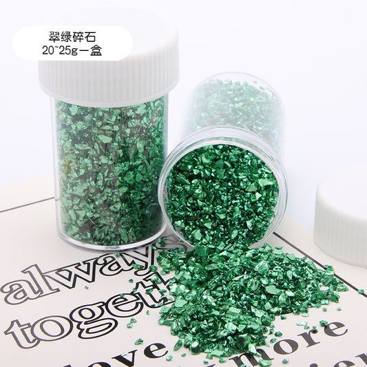 Jade Decorative Rubble for Resin emerald green metal decorative gravel