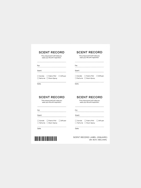 Sticker 貼紙 [ST-CW12] - Scent Record Label (Square) 方形香味記錄標籤