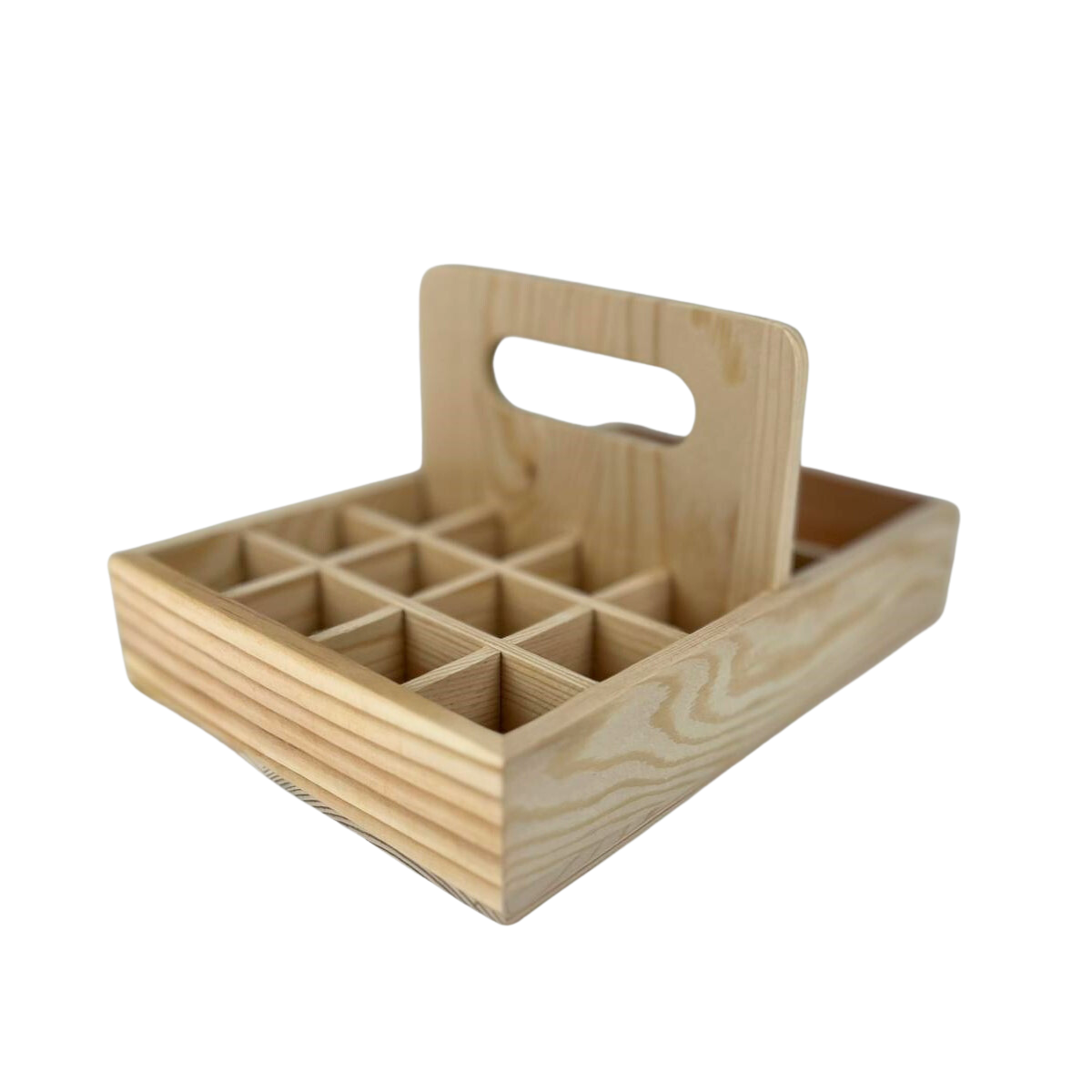 21 Slots Hand Carry Wooden Oil Bottle Storage Box 21 Slots Hand Carry Wooden Oil Bottle Storage Box