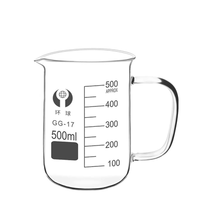 50ml / 200ml / 300ml / 500ml Glass beaker with handle