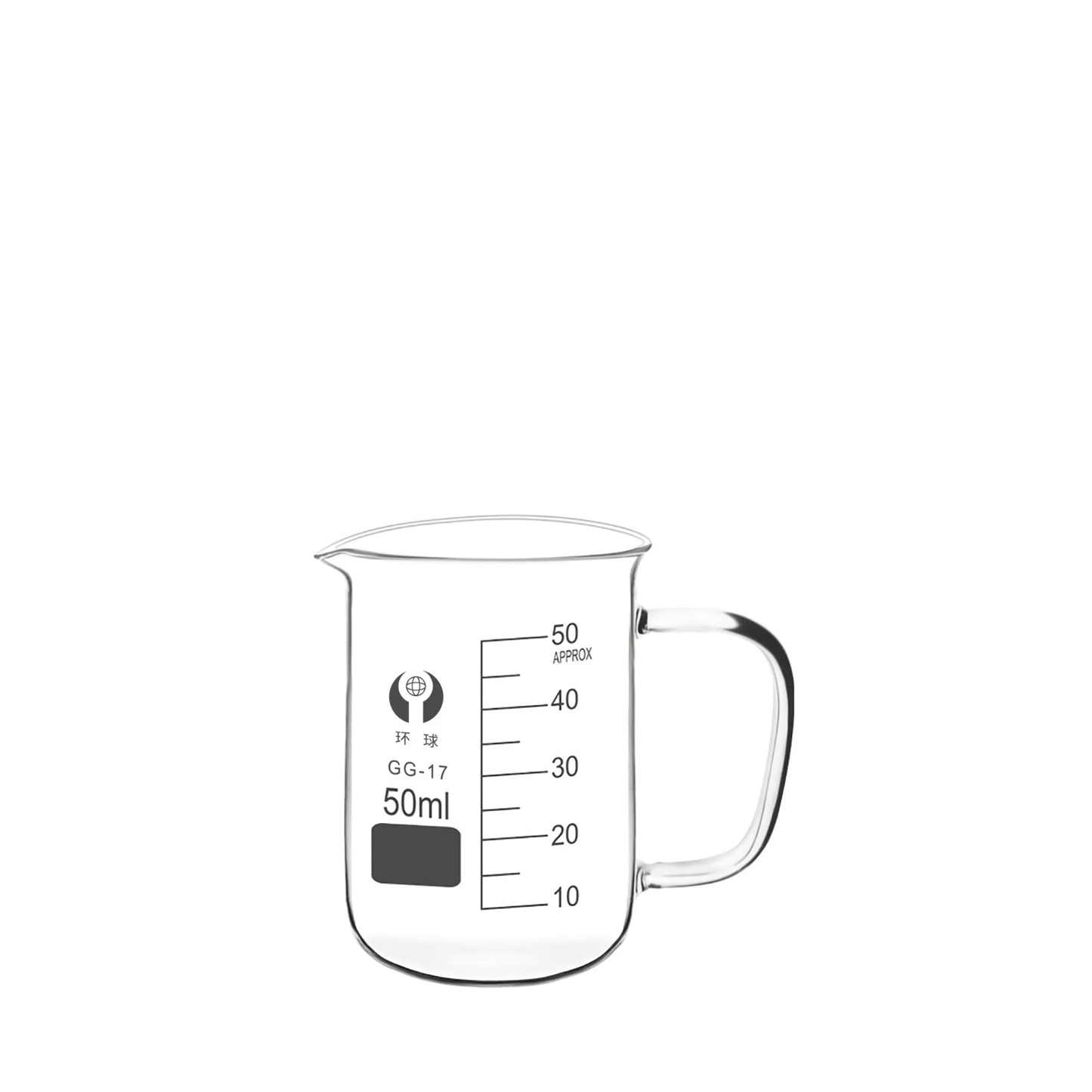 50ml / 200ml / 300ml / 500ml Glass beaker with handle