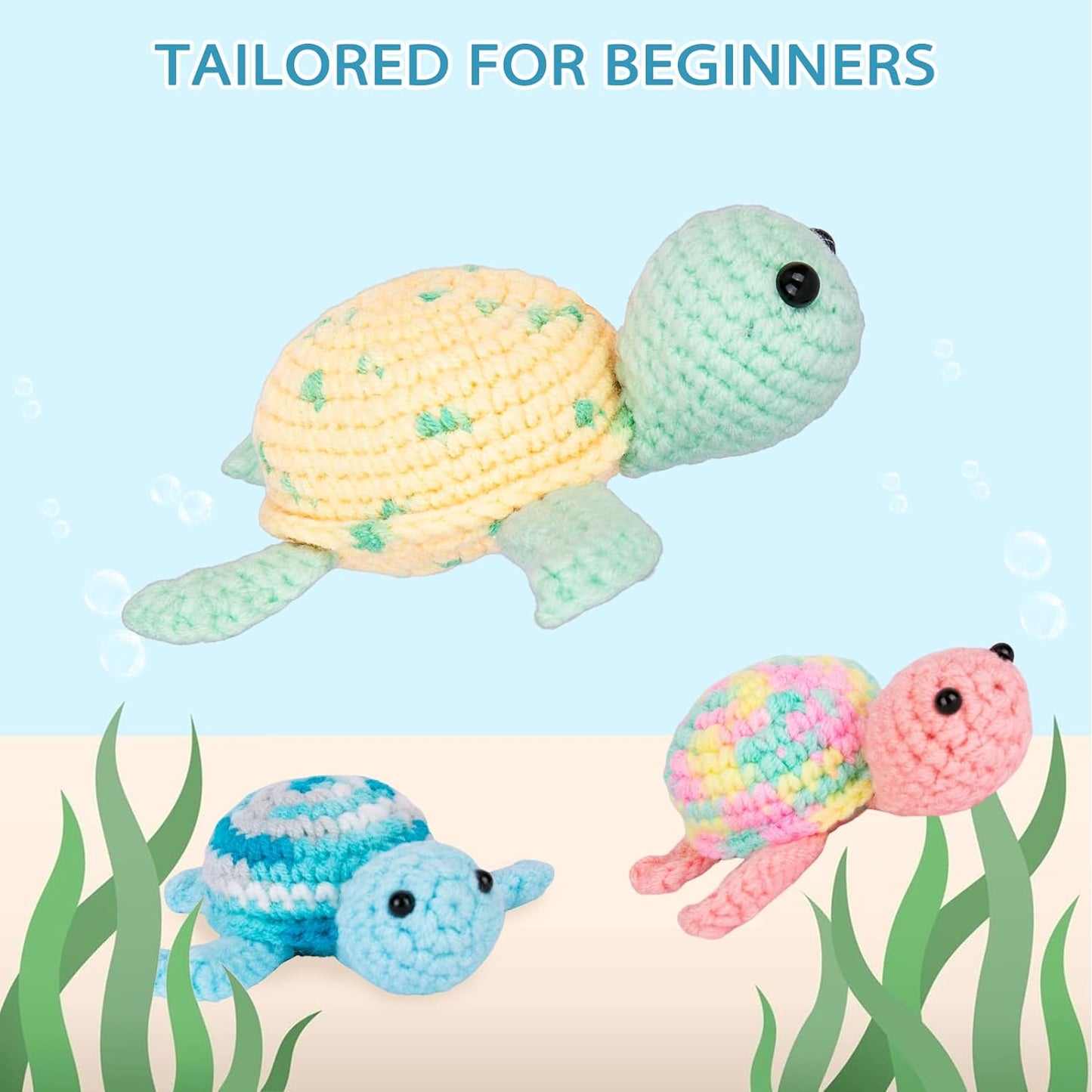 Crochet DIY Kit 針織DIY材料包 - Turtle Family 海龜家族