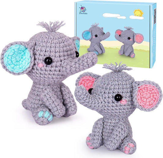 Crochet DIY Kit 針織DIY材料包 - Elephant Family 大象家族