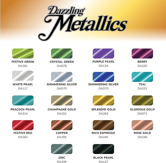 Deco Art Acrylics Paint 18 Metallic Colors Set Gypsum Fragrance Acrylic Paint 18 Metallic Colors Set