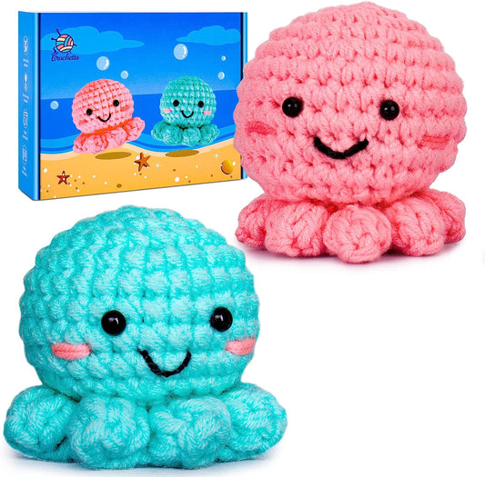 Crochet DIY Kit 針織DIY材料包 - Octopus Family 八爪魚家族