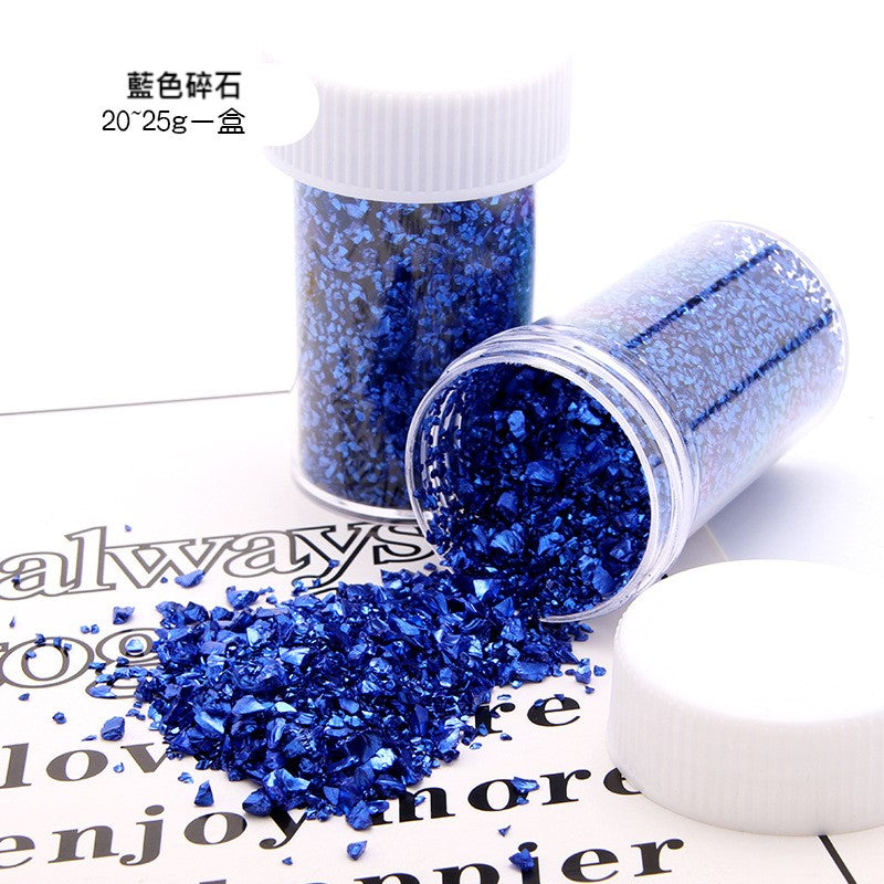 Blue Decorative Rubble for Resin 藍色金属裝飾碎石