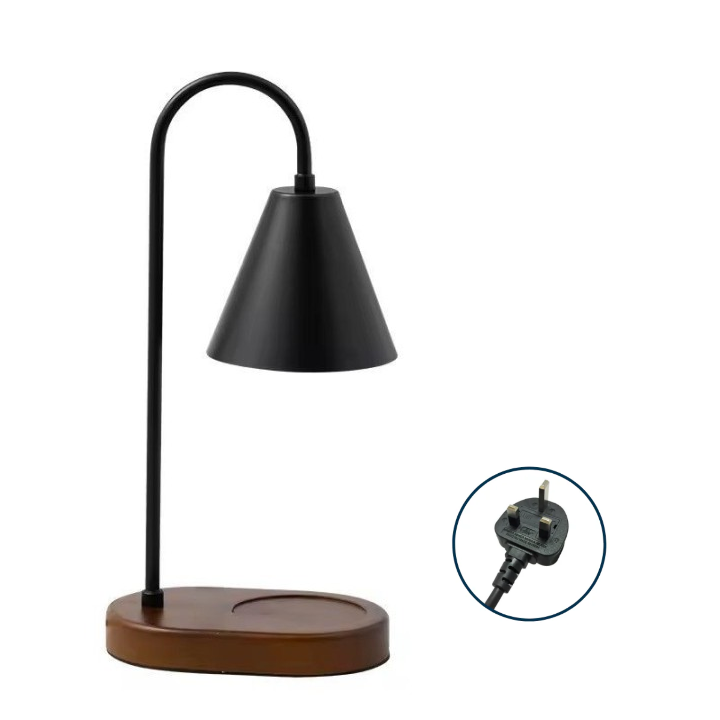 Candle Lamp Black (Adjustable) black marble candle lamp (adjustable height)