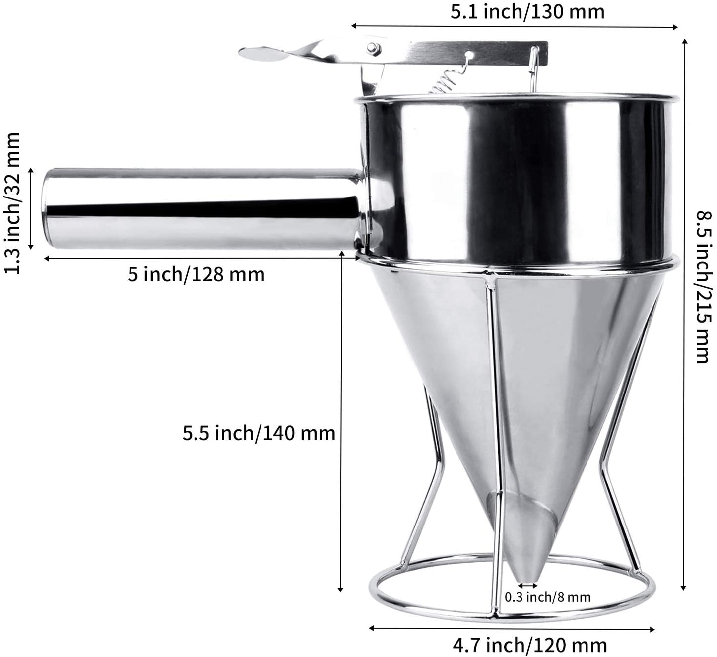 Stainless Steel Funnel 不鏽鋼漏斗連托架