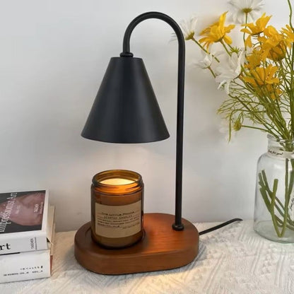 Wood Base Candle Lamp Black 木座黑色融蠟燈