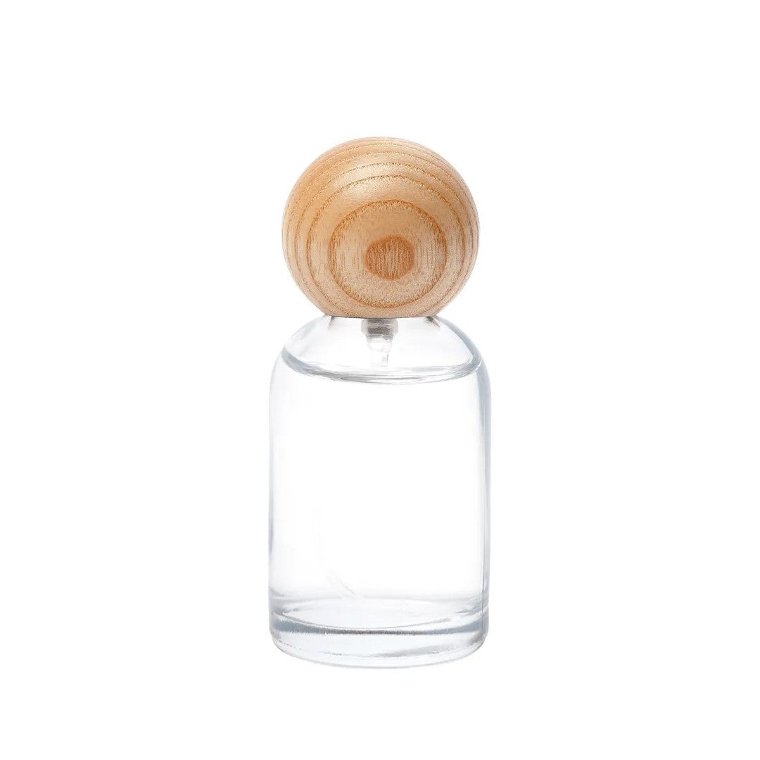 30ml Round Glass Spray Bottle round glass spray (wooden ball cap)