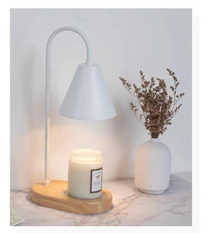 Wood Base Candle Lamp White 木座白色融蠟燈