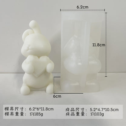 Rabbit Mold - Heart 抱心兔子模具