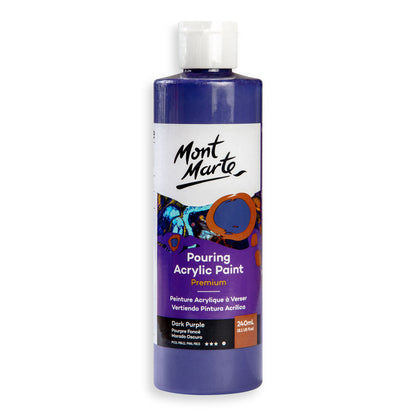 Mont Marte Pouring Acrylic Paint 丙烯流體畫顏料 240ml - Dark Purple 深紫色