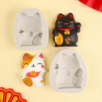 Bell Beckoning Cat Mold 鈴鐺招財貓模具(全兩種)