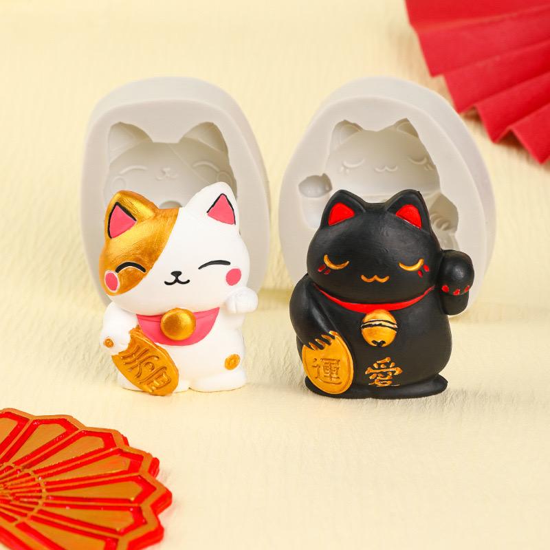 Bell Beckoning Cat Mold 鈴鐺招財貓模具(全兩種)