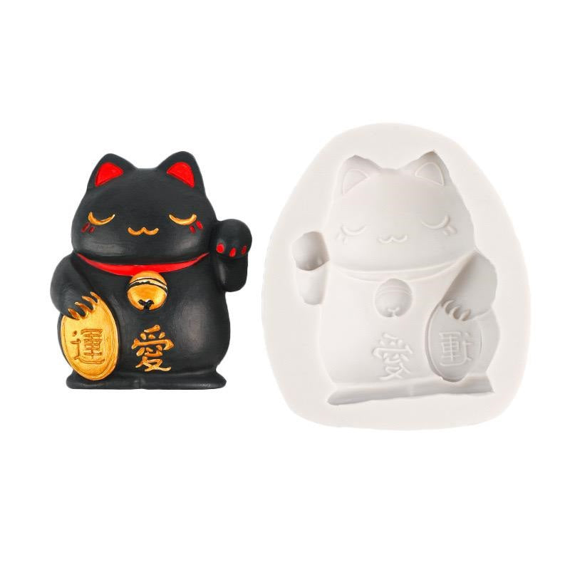 Bell Beckoning Cat Mold 鈴鐺招財貓模具(全兩種)