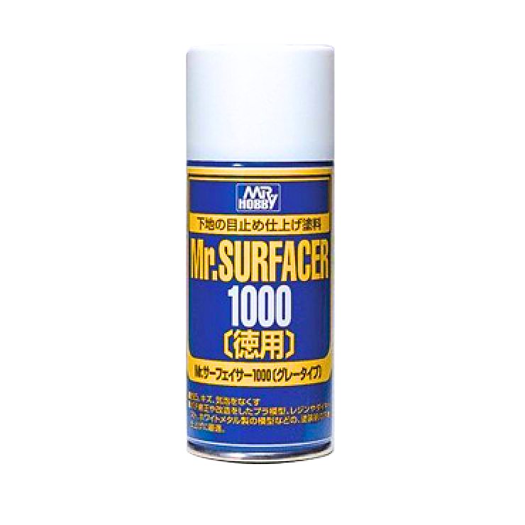 Mr. Hobby - MR.SURFACER 1000 SPRAY 郡士灰色水性底漆 1000目