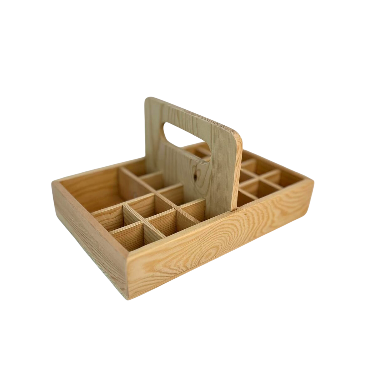 21 Slots Hand Carry Wooden Oil Bottle Storage Box 21 Slots Hand Carry Wooden Oil Bottle Storage Box