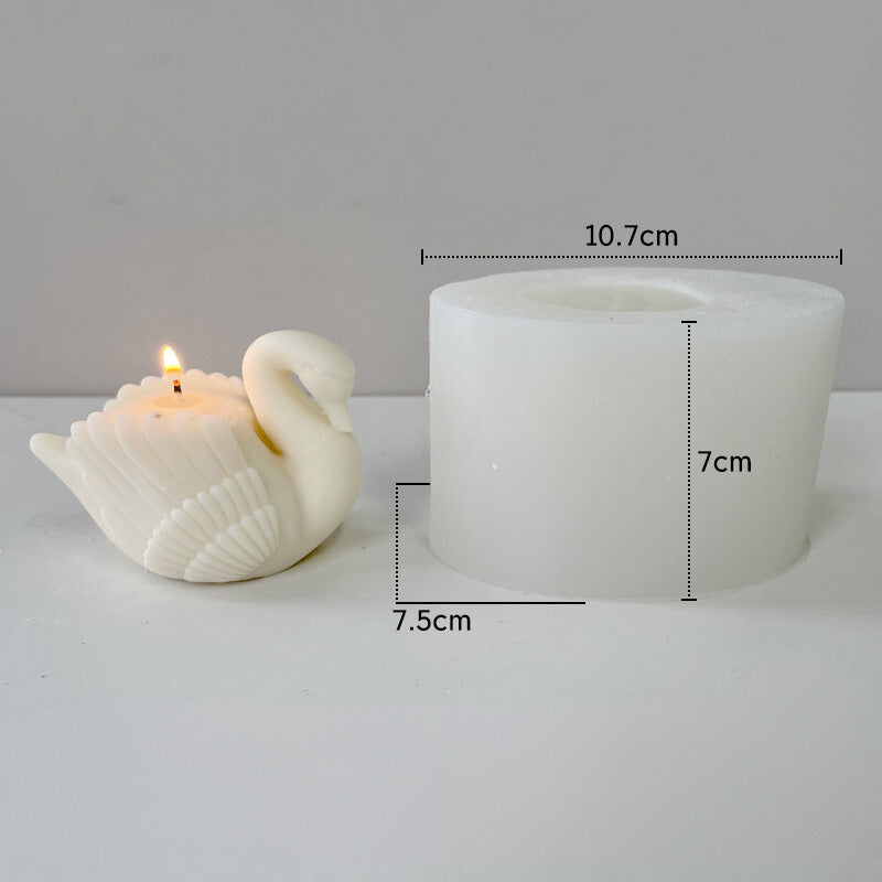 Swan Candle Holder Mold 天鵝燭台模具