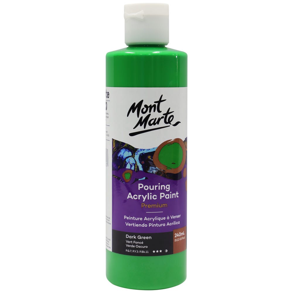 Mont Marte Pouring Acrylic Paint 240ml - Dark Green