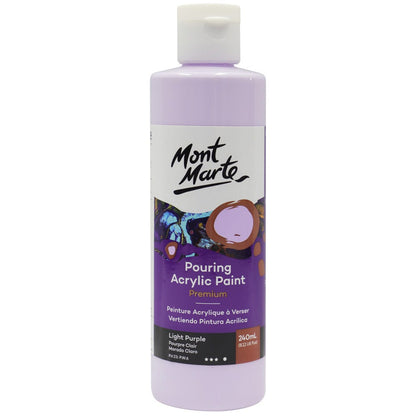 Mont Marte Pouring Acrylic Paint 丙烯流體畫顏料 240ml - Light Purple 淺紫色