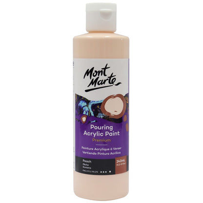 Mont Marte Pouring Acrylic Paint 丙烯流體畫顏料 240ml - Peach 桃色