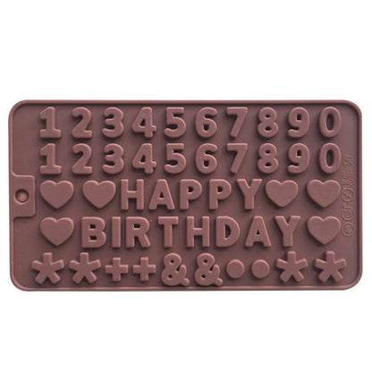 Numbers & Happy Birthday Base Mold 數字生日快樂模具