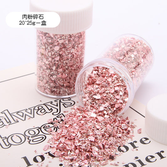 Pink Decorative Rubble for Resin pink metal decorative gravel
