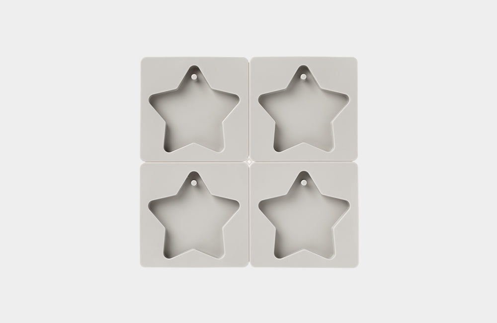 CW -  Star Tablet Silicone Mold (4-Cavities) 星星蠟牌石膏牌矽膠模具（4孔）