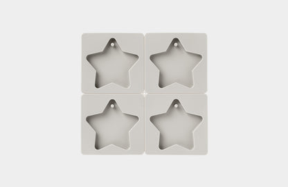 CW -  Star Tablet Silicone Mold (4-Cavities) 星星蠟牌石膏牌矽膠模具（4孔）