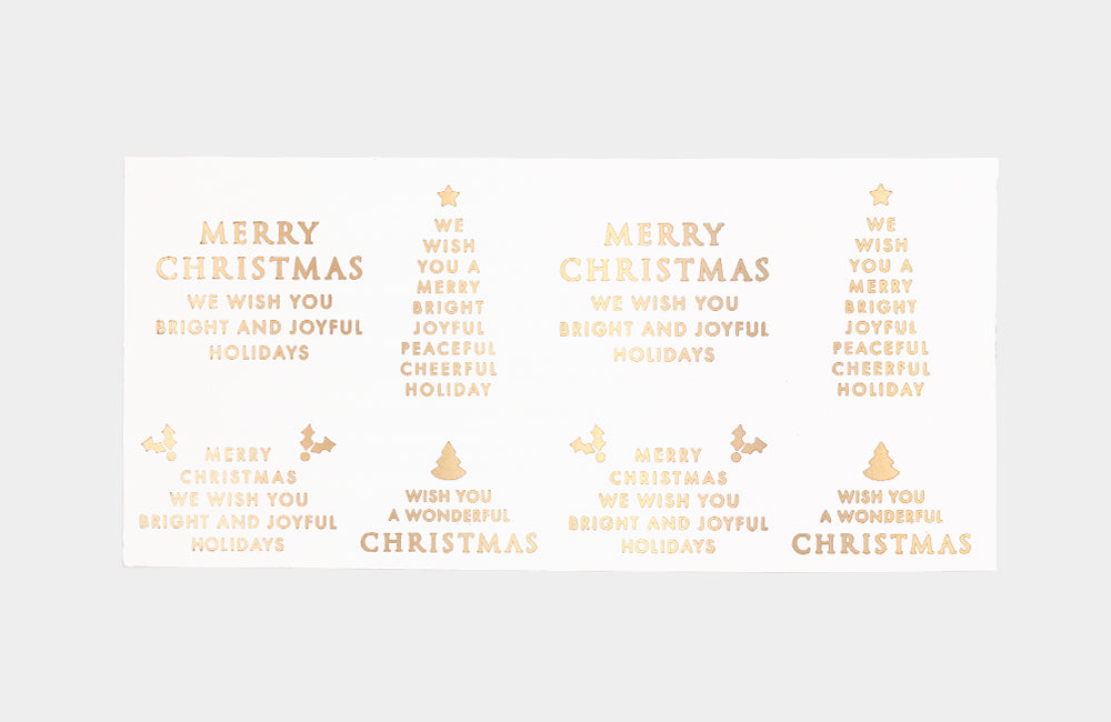 Sticker [ST-CW03] - Gold Christmas Text Transfer Paper Gold Christmas Text Transfer Paper